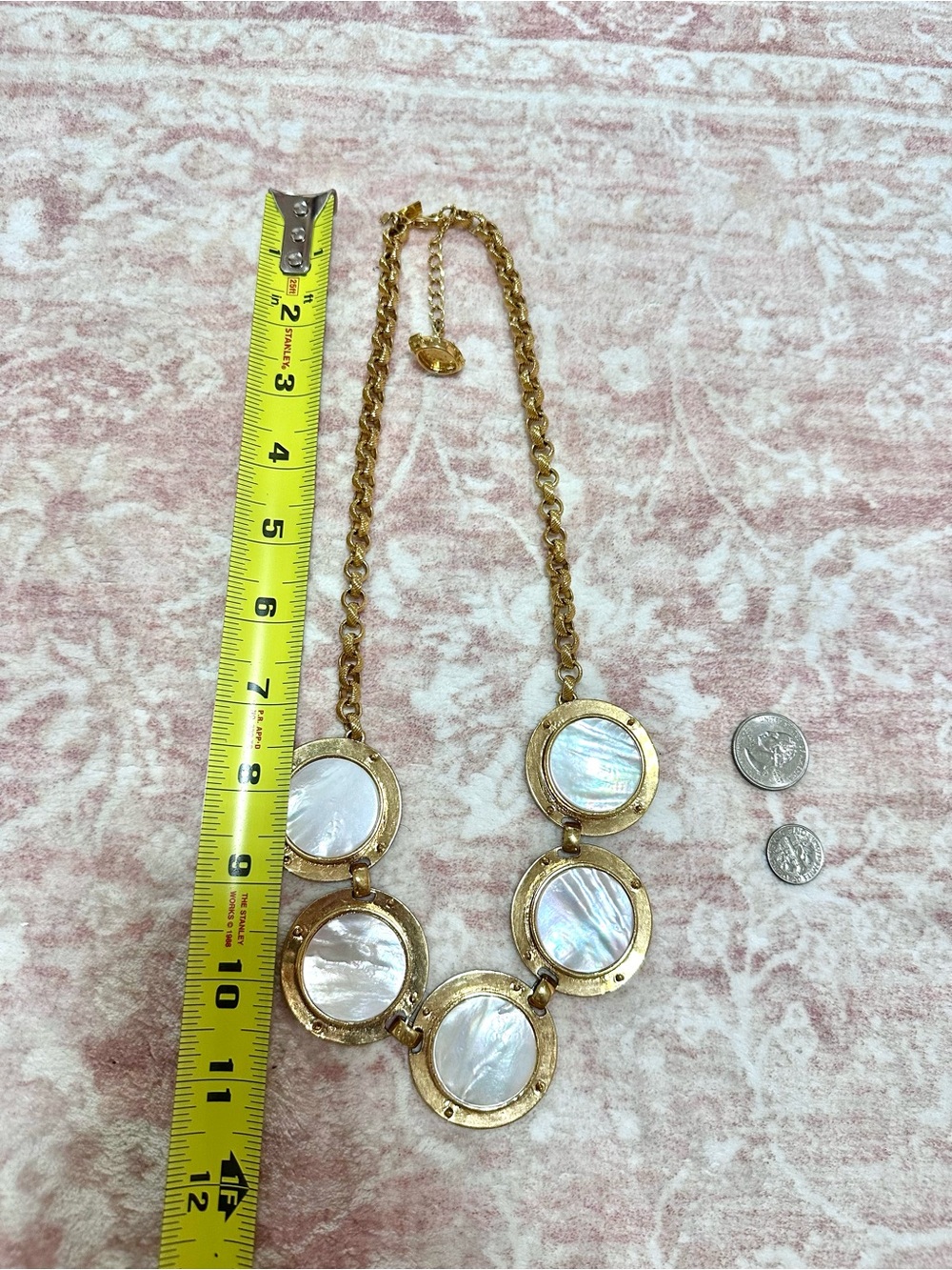 KATE SPADE ♠️ Mother Of Pearl “All Aboard” Necklace - Picture 8 of 9